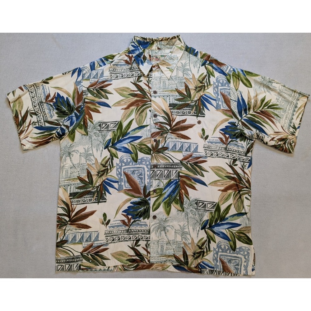 Vintage Tori Richard Shirt Mens 2XL Hawaiian Floral Tiki Tropical Aloha Viscose